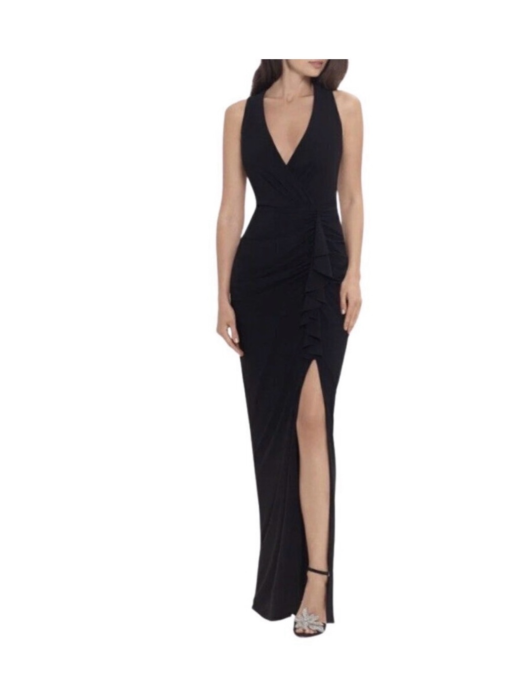 Betsy & Adam Black Evening Dress